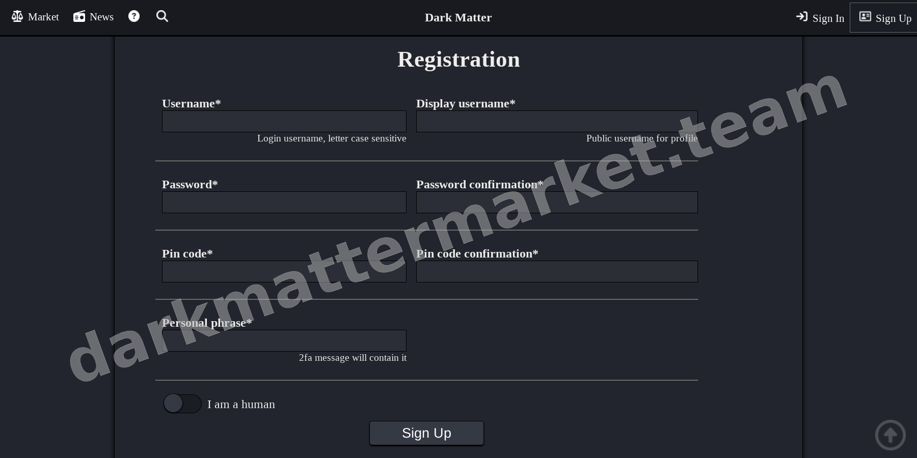 Account Registration Page